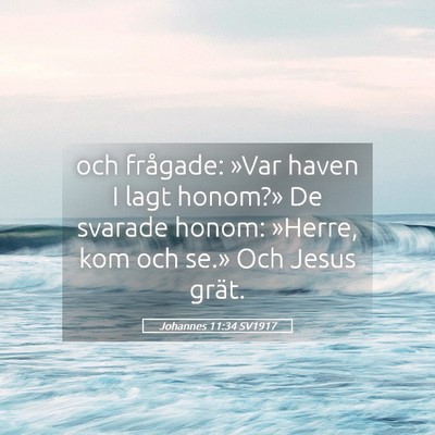 Picture 05 - Johannes 11:34 SV1917 - och frågade: »Var haven I lagt honom?» De - Bible Verse Picture