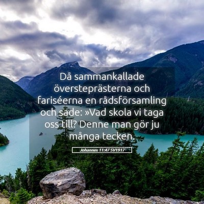 Picture 05 - Johannes 11:47 SV1917 - Då sammankallade översteprästerna och - Bible Verse Picture