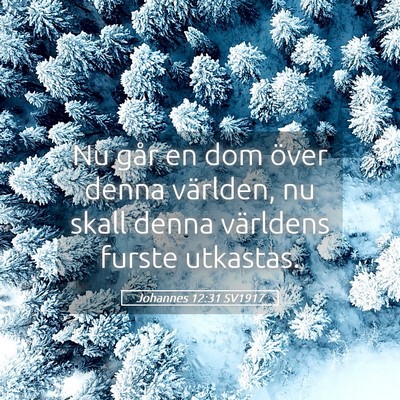 Picture 05 - Johannes 12:31 SV1917 - Nu går en dom över denna världen, nu skall - Bible Verse Picture