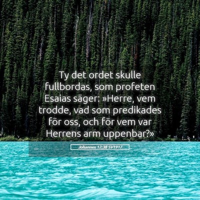 Picture 05 - Johannes 12:38 SV1917 - Ty det ordet skulle fullbordas, som profeten - Bible Verse Picture