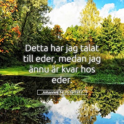 Picture 05 - Johannes 14:25 SV1917 - Detta har jag talat till eder, medan jag ännu - Bible Verse Picture