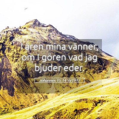 Picture 05 - Johannes 15:14 SV1917 - I ären mina vänner, om I gören vad jag bjuder - Bible Verse Picture