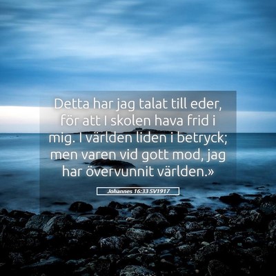 Picture 05 - Johannes 16:33 SV1917 - Detta har jag talat till eder, för att I skolen - Bible Verse Picture