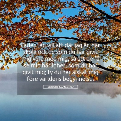 Picture 05 - Johannes 17:24 SV1917 - Fader, jag vill att där jag är, där skola ock - Bible Verse Picture