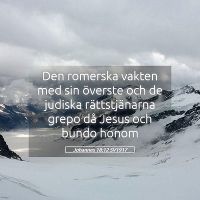 Picture 05 - Johannes 18:12 SV1917 - Den romerska vakten med sin överste och de - Bible Verse Picture