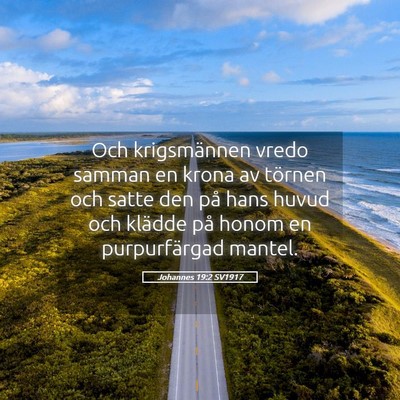 Picture 05 - Johannes 19:2 SV1917 - Och krigsmännen vredo samman en krona av törnen - Bible Verse Picture