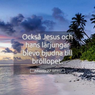 Picture 05 - Johannes 2:2 SV1917 - Också Jesus och hans lärjungar blevo bjudna - Bible Verse Picture
