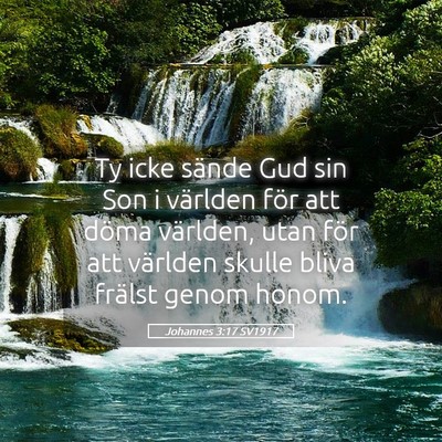 Picture 05 - Johannes 3:17 SV1917 - Ty icke sände Gud sin Son i världen för att - Bible Verse Picture