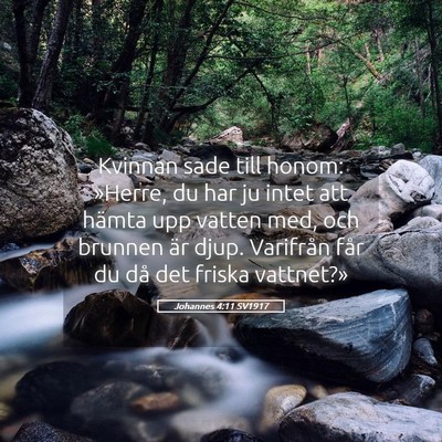 Picture 05 - Johannes 4:11 SV1917 - Kvinnan sade till honom: »Herre, du har ju intet - Bible Verse Picture
