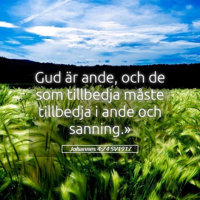 Picture 05 - Johannes 4:24 SV1917 - Gud är ande, och de som tillbedja måste - Bible Verse Picture