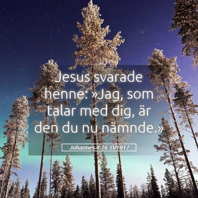 Picture 05 - Johannes 4:26 SV1917 - Jesus svarade henne: »Jag, som talar med dig, - Bible Verse Picture