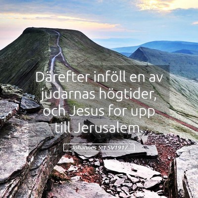 Picture 05 - Johannes 5:1 SV1917 - Därefter inföll en av judarnas högtider, och - Bible Verse Picture