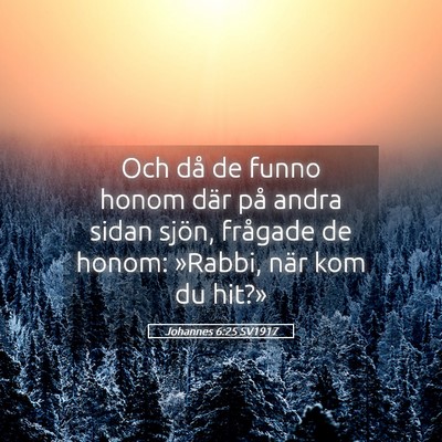 Picture 05 - Johannes 6:25 SV1917 - Och då de funno honom där på andra sidan - Bible Verse Picture