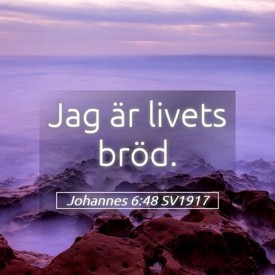Picture 05 - Johannes 6:48 SV1917 - Jag är livets - Bible Verse Picture