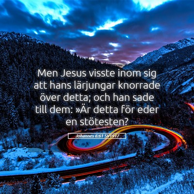 Picture 05 - Johannes 6:61 SV1917 - Men Jesus visste inom sig att hans lärjungar - Bible Verse Picture