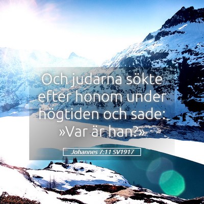 Picture 05 - Johannes 7:11 SV1917 - Och judarna sökte efter honom under högtiden - Bible Verse Picture