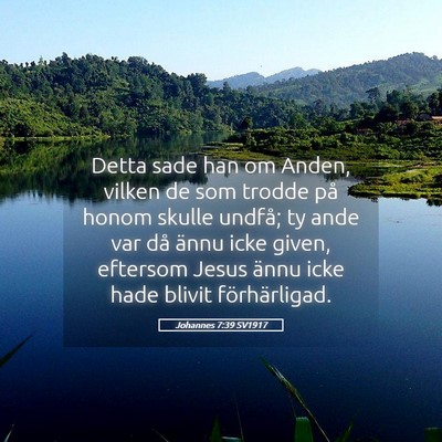 Picture 05 - Johannes 7:39 SV1917 - Detta sade han om Anden, vilken de som trodde på - Bible Verse Picture