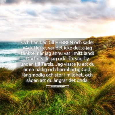 Picture 05 - Jona 4:2 SV1917 - Och han bad till HERREN och sade: »Ack Herre, - Bible Verse Picture