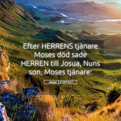 Picture 05 - Josua 1:1 SV1917 - Efter HERRENS tjänare Moses död sade HERREN - Bible Verse Picture
