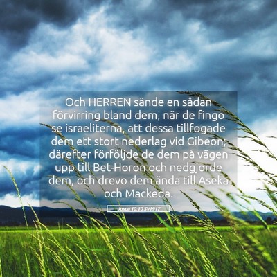 Picture 05 - Josua 10:10 SV1917 - Och HERREN sände en sådan förvirring bland - Bible Verse Picture