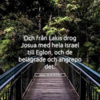 Picture 05 - Josua 10:34 SV1917 - Och från Lakis drog Josua med hela Israel till - Bible Verse Picture