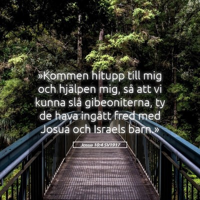 Picture 05 - Josua 10:4 SV1917 - »Kommen hitupp till mig och hjälpen mig, så - Bible Verse Picture