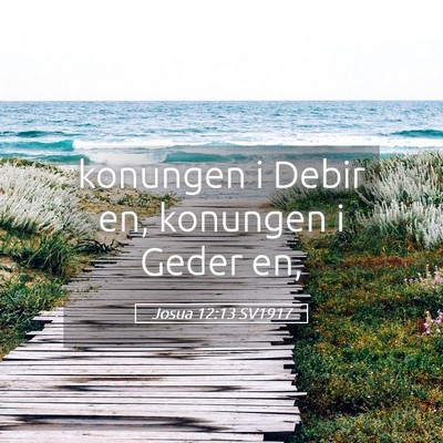 Picture 05 - Josua 12:13 SV1917 - konungen i Debir en, konungen i Geder - Bible Verse Picture