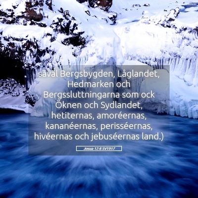 Picture 05 - Josua 12:8 SV1917 - såväl Bergsbygden, Låglandet, Hedmarken och - Bible Verse Picture