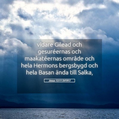 Picture 05 - Josua 13:11 SV1917 - vidare Gilead och gesuréernas och maakatéernas - Bible Verse Picture