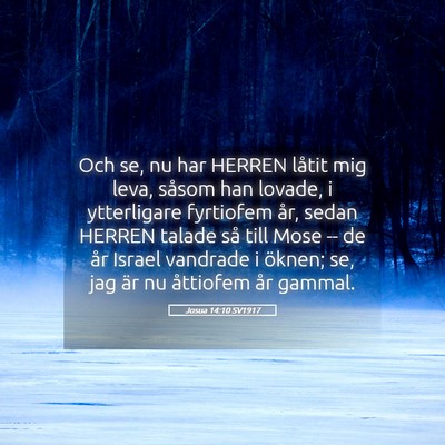 Picture 05 - Josua 14:10 SV1917 - Och se, nu har HERREN låtit mig leva, såsom han - Bible Verse Picture