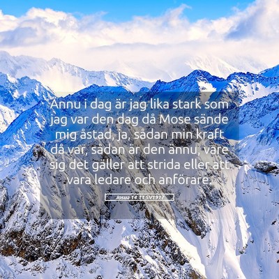 Picture 05 - Josua 14:11 SV1917 - Ännu i dag är jag lika stark som jag var den - Bible Verse Picture