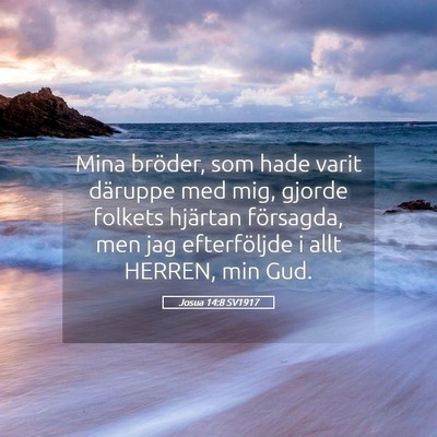 Picture 05 - Josua 14:8 SV1917 - Mina bröder, som hade varit däruppe med mig, - Bible Verse Picture