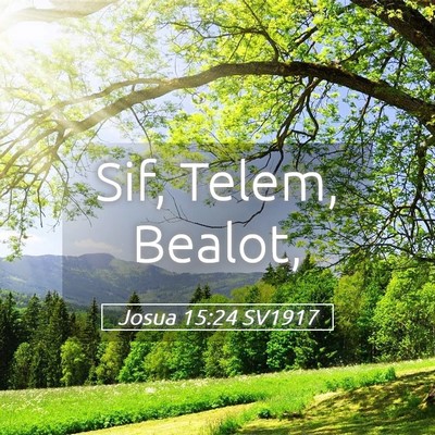 Picture 05 - Josua 15:24 SV1917 - Sif, Telem, - Bible Verse Picture