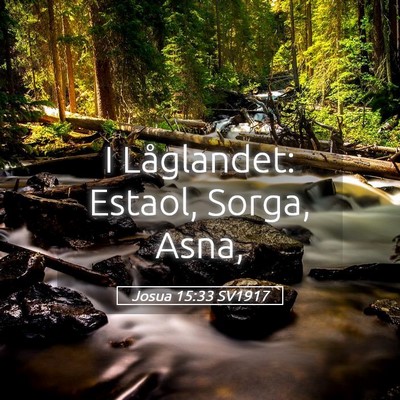 Picture 05 - Josua 15:33 SV1917 - I Låglandet: Estaol, Sorga, - Bible Verse Picture