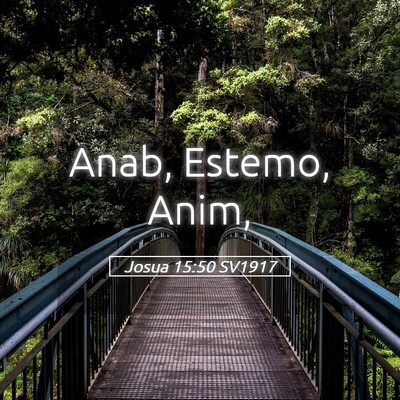 Picture 05 - Josua 15:50 SV1917 - Anab, Estemo, - Bible Verse Picture