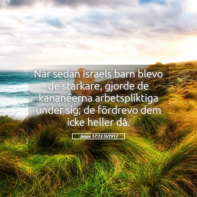 Picture 05 - Josua 17:13 SV1917 - När sedan Israels barn blevo de starkare, gjorde - Bible Verse Picture
