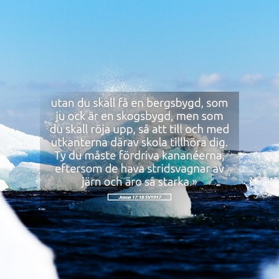 Picture 05 - Josua 17:18 SV1917 - utan du skall få en bergsbygd, som ju ock är en - Bible Verse Picture