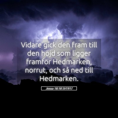 Picture 05 - Josua 18:18 SV1917 - Vidare gick den fram till den höjd som ligger - Bible Verse Picture