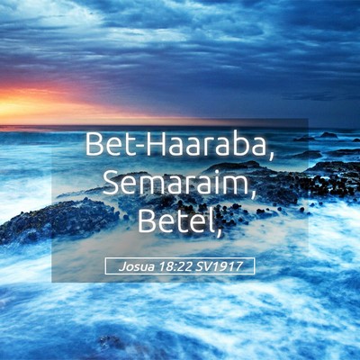 Picture 05 - Josua 18:22 SV1917 - Bet-Haaraba, Semaraim, - Bible Verse Picture