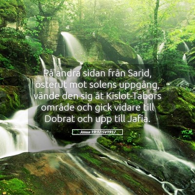 Picture 05 - Josua 19:12 SV1917 - På andra sidan från Sarid, österut mot solens - Bible Verse Picture