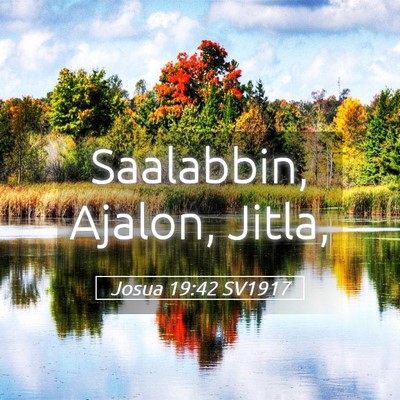 Picture 05 - Josua 19:42 SV1917 - Saalabbin, Ajalon, - Bible Verse Picture
