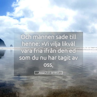 Picture 05 - Josua 2:17 SV1917 - Och männen sade till henne: »Vi vilja likväl - Bible Verse Picture