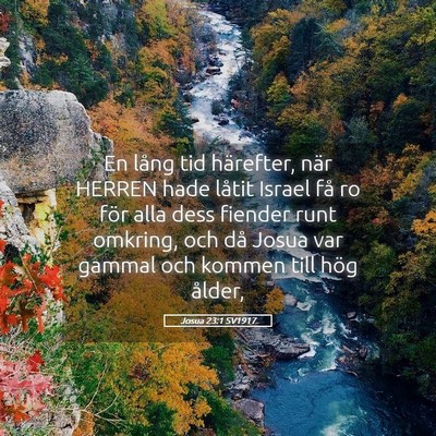 Picture 05 - Josua 23:1 SV1917 - En lång tid härefter, när HERREN hade låtit - Bible Verse Picture