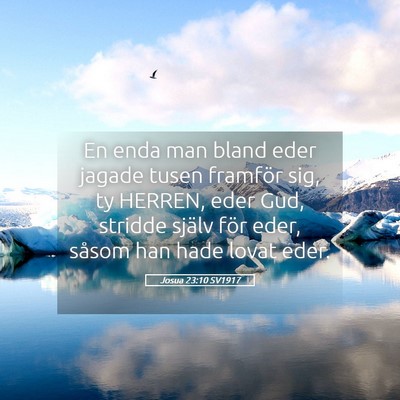 Picture 05 - Josua 23:10 SV1917 - En enda man bland eder jagade tusen framför sig, - Bible Verse Picture