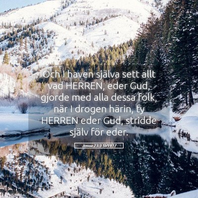Picture 05 - Josua 23:3 SV1917 - Och I haven själva sett allt vad HERREN, eder - Bible Verse Picture