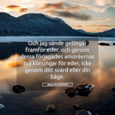 Picture 05 - Josua 24:12 SV1917 - Och jag sände getingar framför eder, och genom - Bible Verse Picture