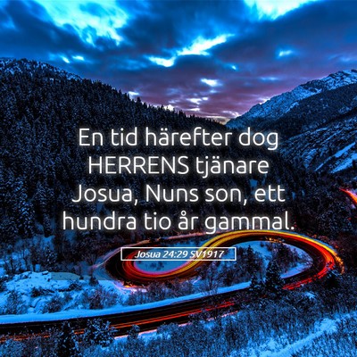 Picture 05 - Josua 24:29 SV1917 - En tid härefter dog HERRENS tjänare Josua, Nuns - Bible Verse Picture
