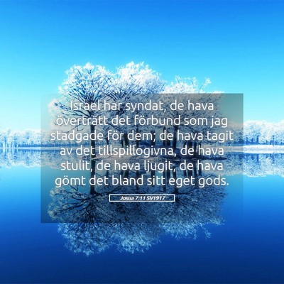 Picture 05 - Josua 7:11 SV1917 - Israel har syndat, de hava överträtt det - Bible Verse Picture
