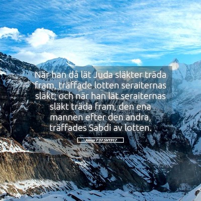 Picture 05 - Josua 7:17 SV1917 - När han då lät Juda släkter träda fram, - Bible Verse Picture