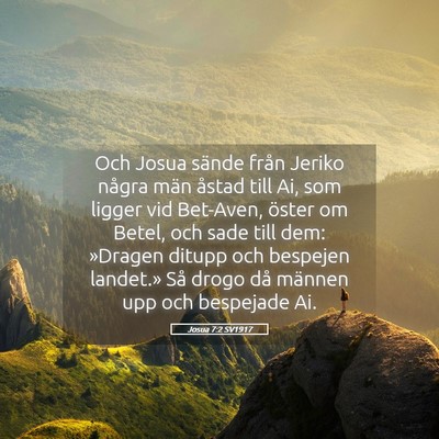 Picture 05 - Josua 7:2 SV1917 - Och Josua sände från Jeriko några män åstad - Bible Verse Picture
